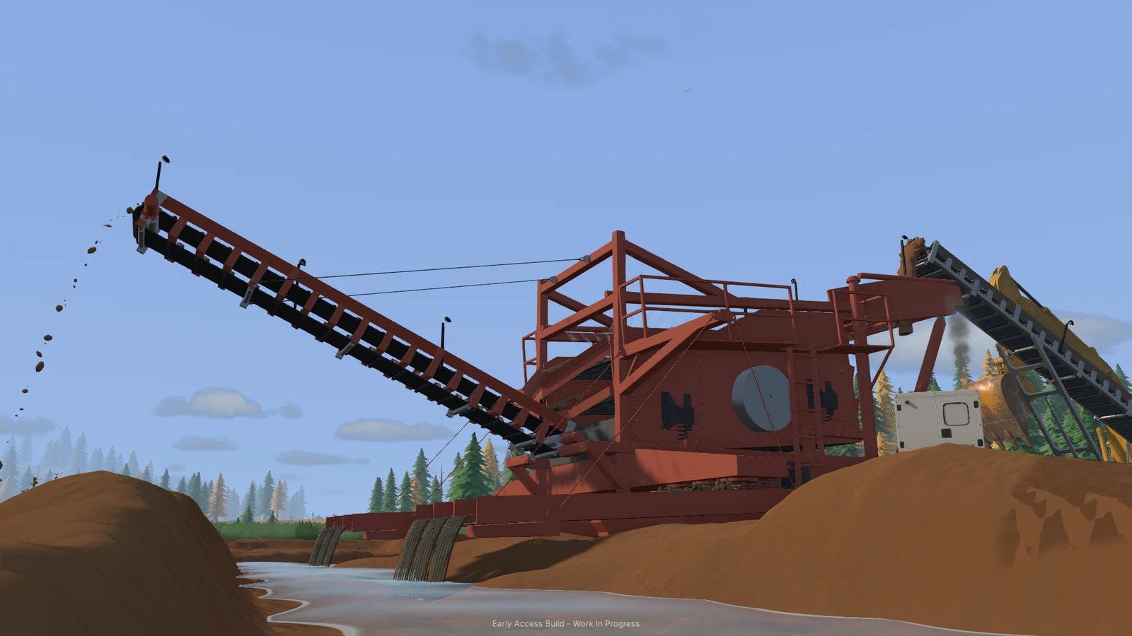 Official Steam store screenshot: the wash plant with its conveyor running